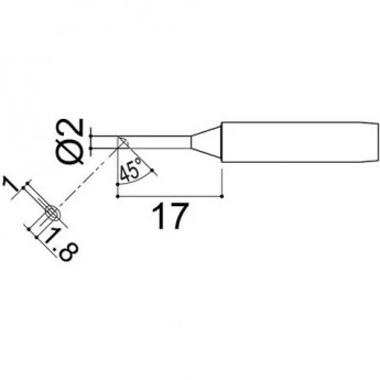 Паяльное жало HAKKO серии 900М, наружный диаметр 6.5 мм 13A000048