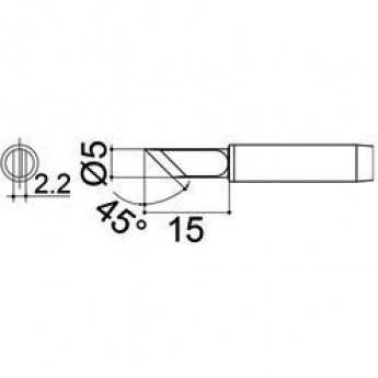 Паяльное жало HAKKO 900MTKZ серии 900М, наружный диаметр 6.5 мм 13A000063
