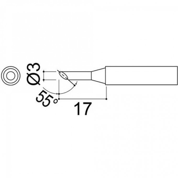Паяльное жало HAKKO 900MTS10 серии 900М, 6.5 мм 13A000067