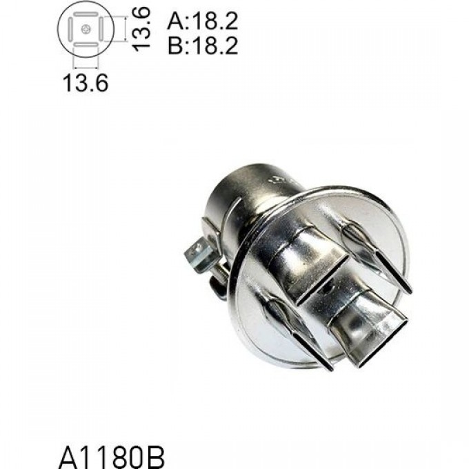 Насадка QFP для термовоздушных станций HAKKO A1180B 13.6×13.6 мм 13A000117