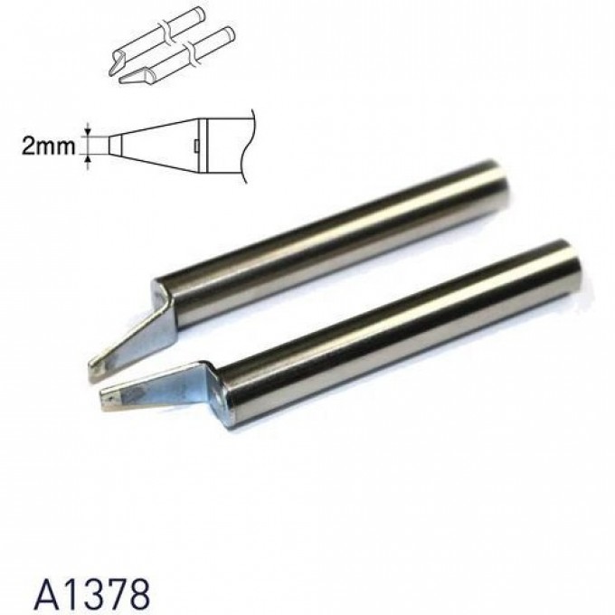 Наконечник HAKKO A1378 CHIP для термопинцета FX-8804 серии 950/FX-8804, размер 2 × 1 мм 13A000151