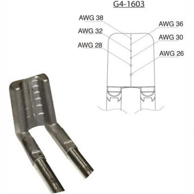 Наконечник для термозачистки проводов HAKKO G4/G3 прямое лезвие AWG 13A000384