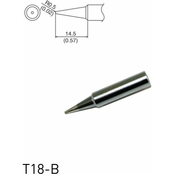 Жало для паяльника HAKKO T18B коническое R 0.5×14.5 мм 13A000562
