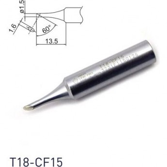 Жало для паяльника HAKKO T18 коническое со скосом 1.5×13.5 мм 60° 13A000573