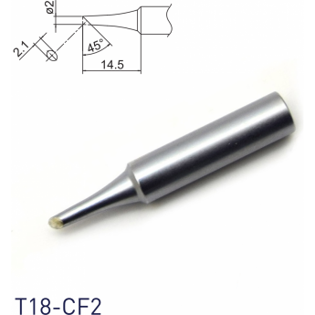 Жало для паяльника HAKKO T18 коническое со скосом 2x14.5 мм 45° 13A000574
