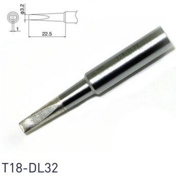 Жало для паяльника HAKKO T18 клиновидное 3.2×22.5 мм 13A000585