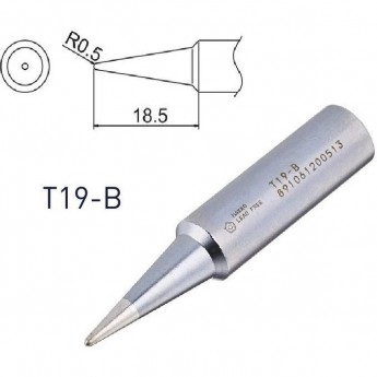Жало для паяльника коническое HAKKO T19 R 0.5×18.5 мм 13A000596