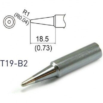 Жало для паяльника HAKKO T19 коническое R 1 × 18.5 мм 13A000597