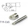 Жало для паяльника коническое со скосом HAKKO T19 6.5×15.5 мм 45° 13A000600