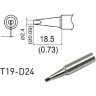 Жало для паяльника клиновидное HAKKO T19D24 2.4×18.5 мм 13A000601