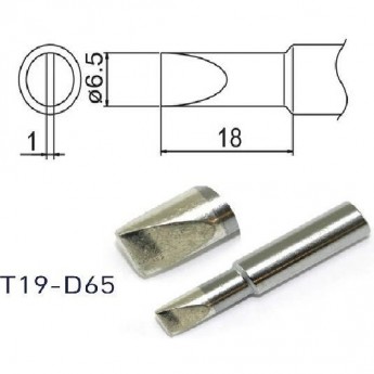 Жало для паяльника HAKKO T19 клиновидное 6.5×18 мм 13A000604