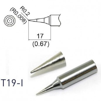 Жало для паяльника HAKKO T19 игла R 0.2 × 17 мм 13A000605
