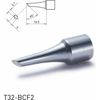Жало для паяльника HAKKO T32 коническое со скосом ⌀2.1×14.5 мм 45° 13A000681