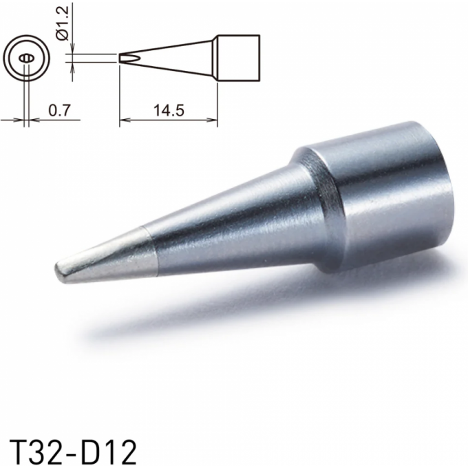 Жало для паяльника HAKKO T32 клиновидное ⌀1.2x14.5 мм 13A000688