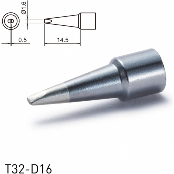 Жало для паяльника HAKKO T32 клиновидное ⌀1.6×14.5 мм 13A000689