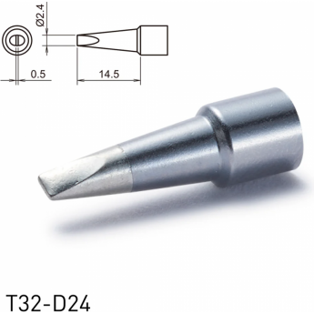 Жало для паяльника HAKKO T32 клиновидное ⌀2.4×14.5 мм 13A000690