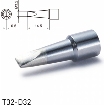 Жало для паяльника HAKKO T32 клиновидное ⌀3.2 × 14.5 мм 13A000691