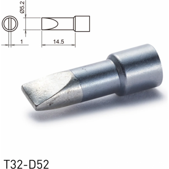 Жало для паяльника HAKKO T32 клиновидное прямое ⌀5.2 × 14.5 мм 13A000692