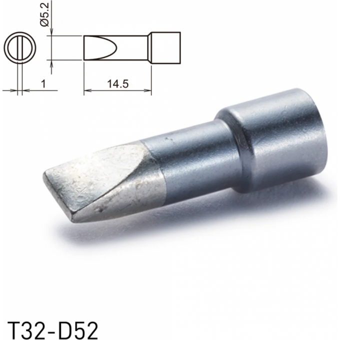 Жало для паяльника HAKKO T32 клиновидное прямое ⌀5.2 × 14.5 мм 13A000692