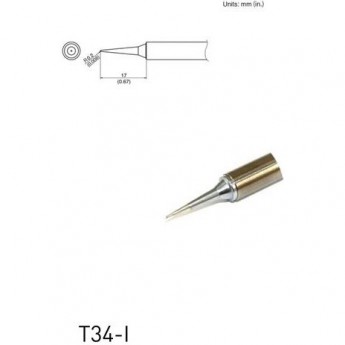 Паяльное жало игла HAKKO T34I для паяльника FX-650 DASH R0.2×17 мм 13A000731