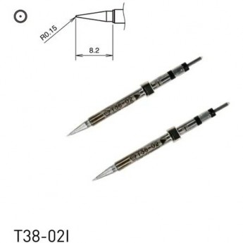 Паяльный наконечник индукционный HAKKO T38 для термопинцета FX-1003 CHIP конический R0.15 × 8.2 мм 13A000773