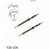 Паяльный наконечник индукционный HAKKO T38 для термопинцета FX-1003 CHIP косой нож ⌀1.8×0.2×1.2×8 мм 45° 13A000777