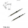 Паяльный наконечник индукционный HAKKO T38 CHIP конический изогнутый R0.15×2.5×5.7 мм 30° для термопинцета FX-1003 13A000782