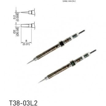 Паяльный наконечник индукционный HAKKO T3803L2 CHIP клиновидный для термопинцета FX1003 13A000786