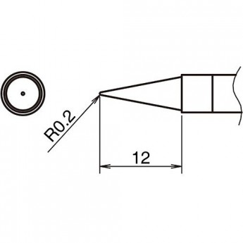 Жало для паяльника HAKKO T39 коническое R 0 13A000819