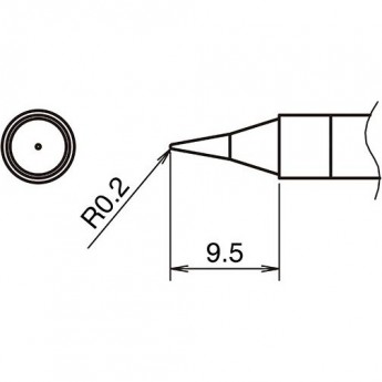 Жало для паяльника игла HAKKO T39 R 0.2 × 9.5 мм 13A000848