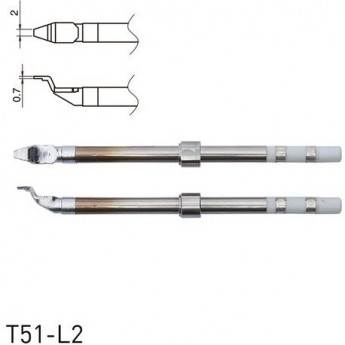 Наконечник для термопинцета HAKKO T51 CHIP 2 × 0.7 мм 13A000881