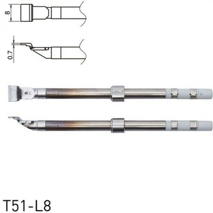 Наконечник для термопинцета HAKKO T51 SOP 8x0.7 мм 13A000884