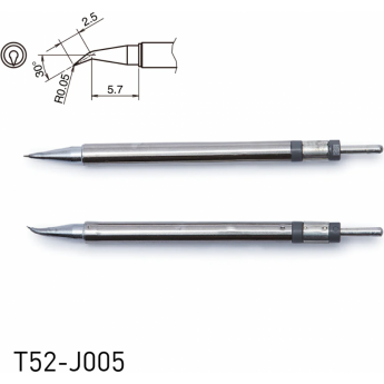 Наконечник HAKKO T52 CHIP для микропинцета FX-9706 R 0.05 × 2.5 × 5.7 мм 30° 13A000891 Наконечник HAKKO T52 CHIP для микропинцета FX-9706 R 0.05 × 2.5 × 5.7 мм 30° 13A000891