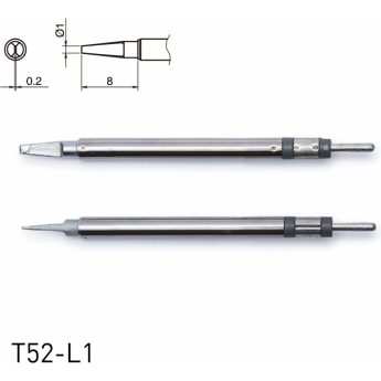 Наконечник для микропинцета HAKKO T52 CHIP ⌀1×0.2×8 мм 13A000894