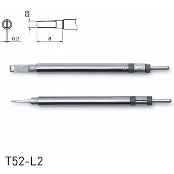 Наконечник для микропинцета HAKKO T52L2 CHIP ⌀2×0.2×8 мм 13A000895