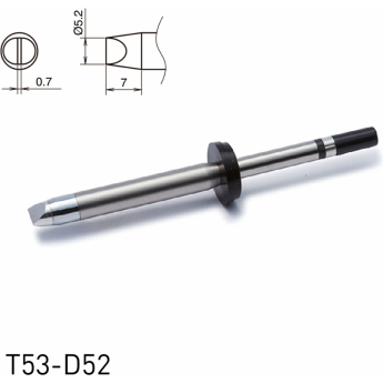 Жало для паяльника HAKKO T53 клиновидное, ⌀5.2 × 0.7 × 7 мм 13A000908