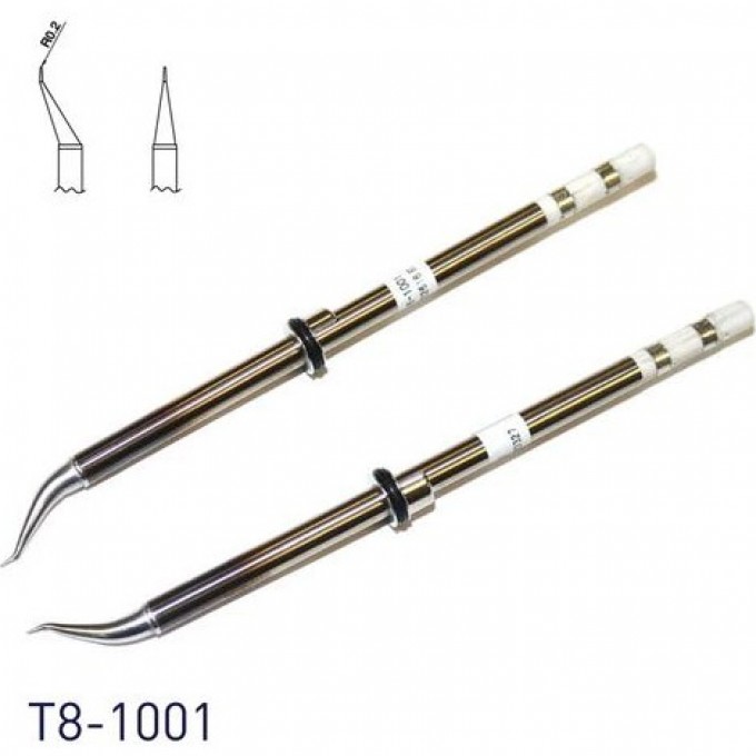 Наконечник для демонтажного термопинцета HAKKO T8 CHIP R 0.2 13A000913