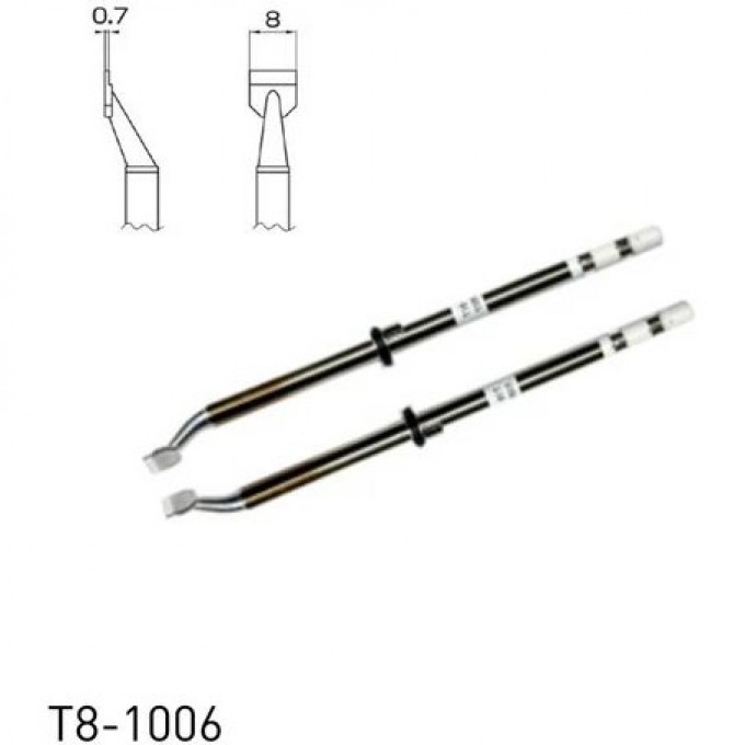 Наконечник HAKKO T8 для демонтажного термопинцета FM-2202, тип SOP, 0.7 × 8 мм 13A000918