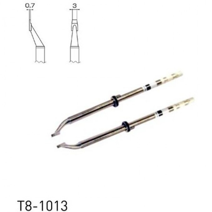 Наконечник CHIP HAKKO T8 для демонтажного термопинцета FM-2022, 0.7 × 3 мм 13A000925