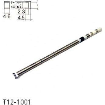 Паяльное жало для демонтажа HAKKO T12 п-образное 4.6×5.1×2.3 мм T12-1001