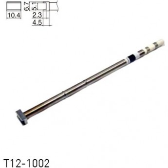 Паяльное жало для демонтажа П-образное HAKKO T12 Серия 10.4×5.1×2.3 мм T12-1002