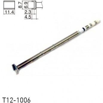 Паяльное жало HAKKO T12 для демонтажа П-образное 11.4×6.9×2.3 мм T12-1006