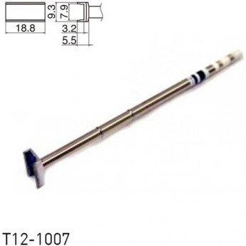 Паяльное жало для демонтажа HAKKO T12 п-образное 18.8×7.9×3.2 мм T12-1007
