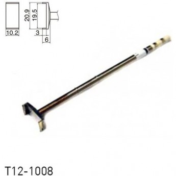 Паяльное жало для демонтажа П-образное HAKKO Серия T12 10.2×19.5×3 мм T12-1008