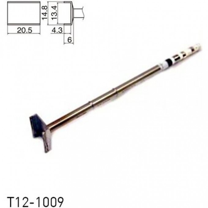 Паяльное жало для демонтажа HAKKO T12 п-образное 20.5×13.4×4.3 мм T12-1009