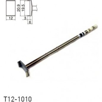 Паяльное жало для демонтажа П-образное HAKKO T12 Серия 12 × 19.5 × 3 мм T12-1010