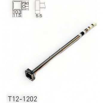 Паяльное жало для демонтажа HAKKO T12 квадрат 10.3×10.3 мм T12-1202