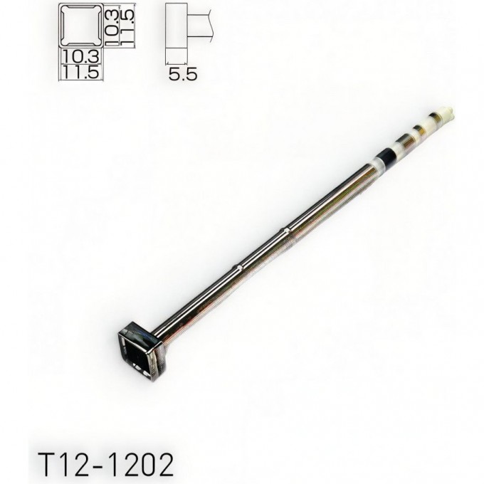 Паяльное жало для демонтажа HAKKO T12 квадрат 10.3×10.3 мм T12-1202