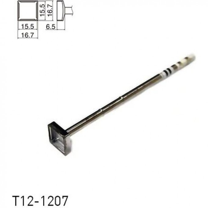 Паяльное жало для демонтажа HAKKO T12 квадрат 15.5×15.5 мм T12-1207