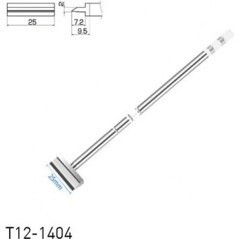 Паяльное жало HAKKO T12 прямое лезвие 25×7.2×2 мм T12-1404